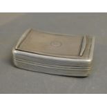 A George III Silver Double Snuff Box of slightly curved form, Birmingham 1808