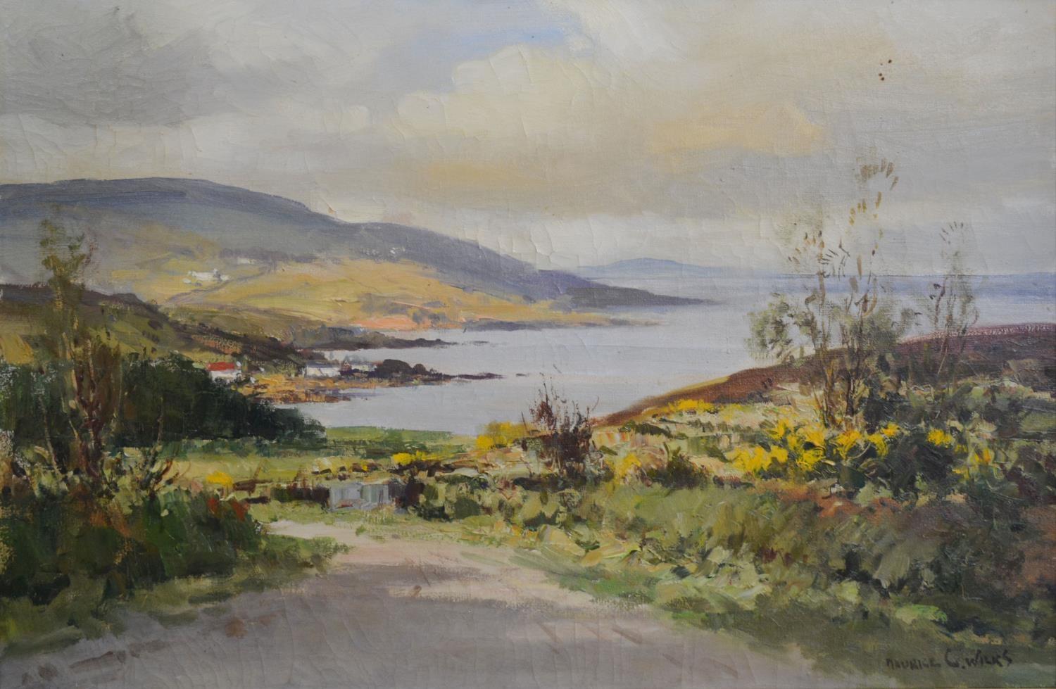 Maurice Canning Wilks, 1911 - 1984, Ireland, Above Cushendun Co. Antrim, oil on canvas, signed, 39 x