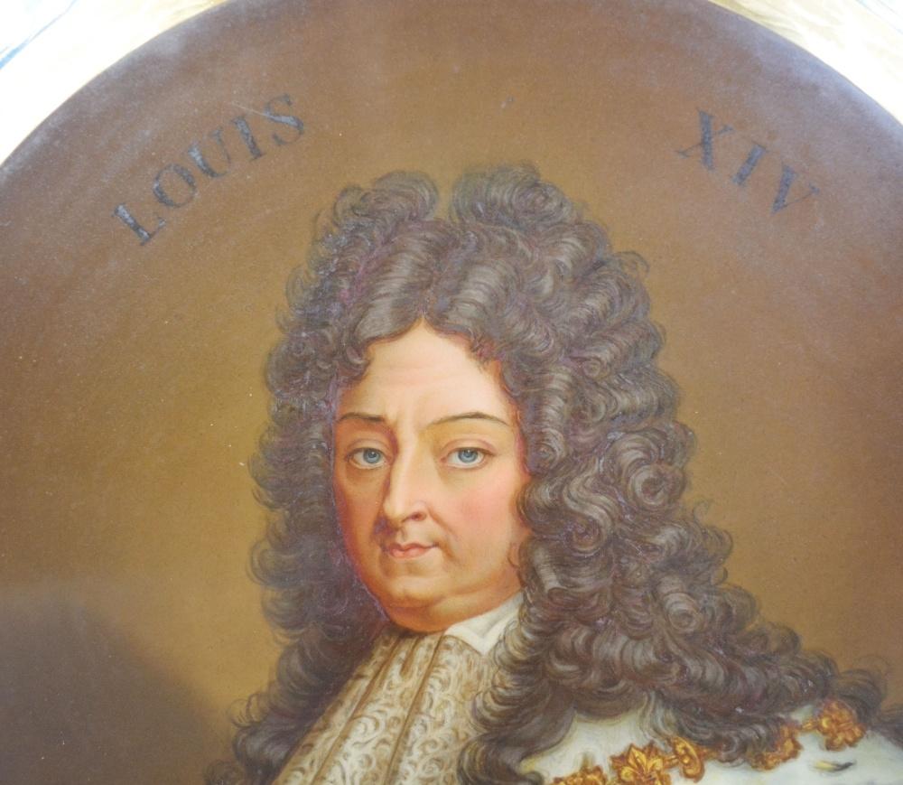A Late 19th Century Sevres Porcelain Large Circular Plaque, Portrait of Louis XIV, and signed - Image 3 of 6