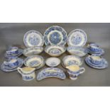 A Small Quantity of Spode Italian Pattern Tea Ware together with other blue and white ceramics