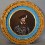 A Late 19th Century Sevres Porcelain Large Circular Plaque, Portrait of Henry II, and signed Leber
