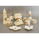 A Small Collection of Commemorative Ceramics to include an Arcadian Lighthouse and other items