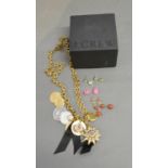 J. Crew, A Linked Necklace with Various Pendants, with original box, together with two pairs of