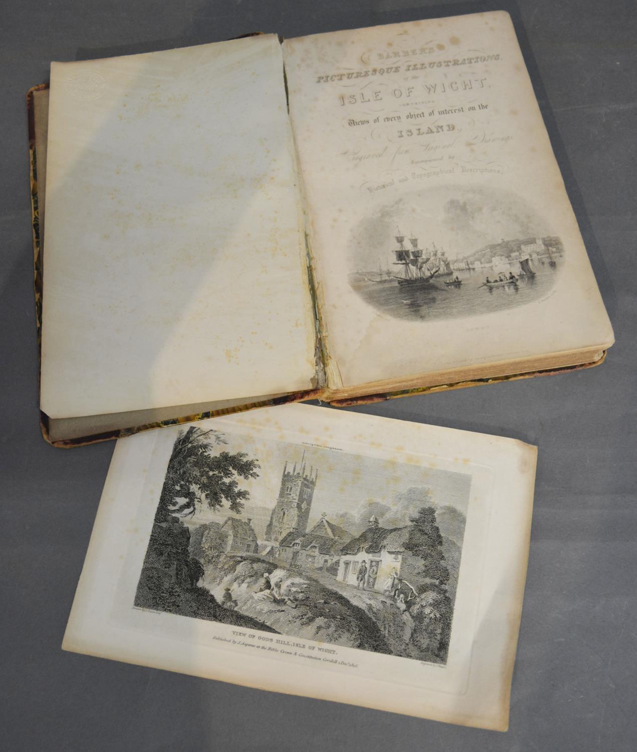 One Volume 'Barbers Picturesque Illustrations of the Isle of Wight'