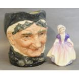 A Royal Doulton Character Jug 'Granny' together with a Royal Doulton Figure 'Dinky Do' HN Number
