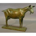 William Newton, A Patinated Bronze Model in the form of a Goat, signed, 31 cms long