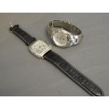 A Fossil Stainless Steel Gentlemen's Wrist Watch together with a King Quartz Gentlemen's Wrist Watch