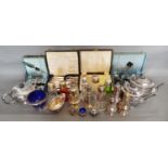 A Collection Of Eight Cut Glass and Silver Plated Sugar Casters, together with a collection of other