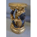 A Blackamoor Stool of Figural Form, 55 cms tall