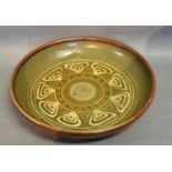 A Godshill Pottery Large Circular Dish 43cms diameter