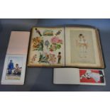 A Late 19th Century Scrap Album Containing Victorian Scraps, together with two similar smaller