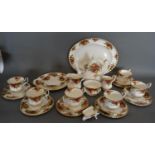 A Royal Albert Old Country Roses Tea Service comprising cups, saucers, side plates, teapot and