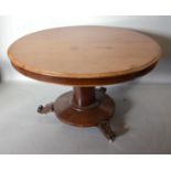 A Victorian Mahogany Centre Table The Circular Moulded Top above a plain frieze, raised upon a