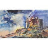 David Kennard, Ballone Castle, Rosshire, Water Colour, signed and dated 1997, 33 by 54 cms