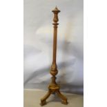 A Late 19th Early 20th Century Gilded Lamp Standard in the 18th Century Style with a reeded
