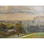 Carel Weight 1908 - 1997 England, Box From The Common, oil on board with associated letter from