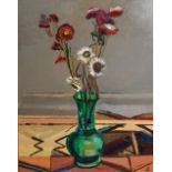 Ben Levene 1938 Onwards England, Still Life Vase Of Flowers, oil on board signed, 50 by 39cm