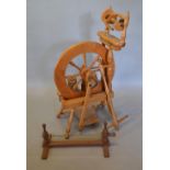 A Turned Wooden Spinning Wheel