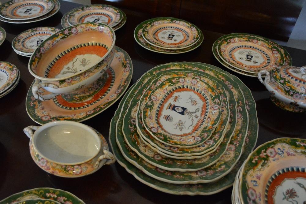 An Early 19th Century Ironstone Dinner Service comprising fifteen dinner plates, eleven side plates, - Image 2 of 3