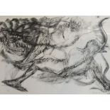 Dame Elizabeth Frink 1930 - 1993 England, Falling Man Lithograph, limited edition 47/50 signed in