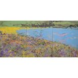 Sharon Withers, Bay View, Triptych, 76 by 153cm