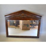 A 19th Century Mahogany Wall Mirror Of Architectural Form, 88cm by 103cm