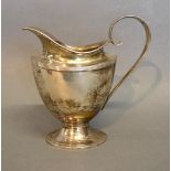 A Dutch White Metal Jug With Shaped Handle And Of Plain Form, 7 oz