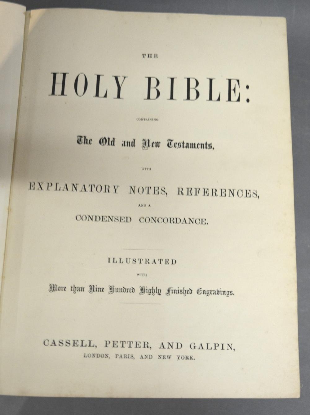 A Late 19th Early 20th Century Large Bible Leather Bound