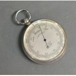 A London Silver Cased Compensated Barometer By J Hicks London