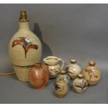 John Leach A Small Two Handled Studio Pottery Vase, together with seven other pieces of Studio