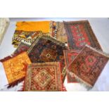 A North West Persian Woollen Prayer Mat, together with various other similar small rugs