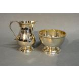 A London Silver Sugar Bowl Together With A Matching Cream Jug, 9oz