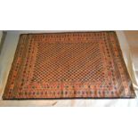 A Sumac Kilim Woollen Rug With An All Over Design upon a red, blue and cream ground within