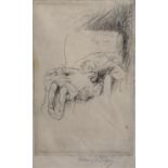 Eileen Soper, 1905-1990, England, The Convalescent, signed etching, 17cm by 10cm