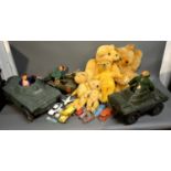 A Small Collection Of Play Worn Dinky Toys, together with other items to include Action Man