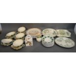 A Wedgewood Part Dinner Service Napoleon Ivy Pattern, comprising soup bowls and saucers and