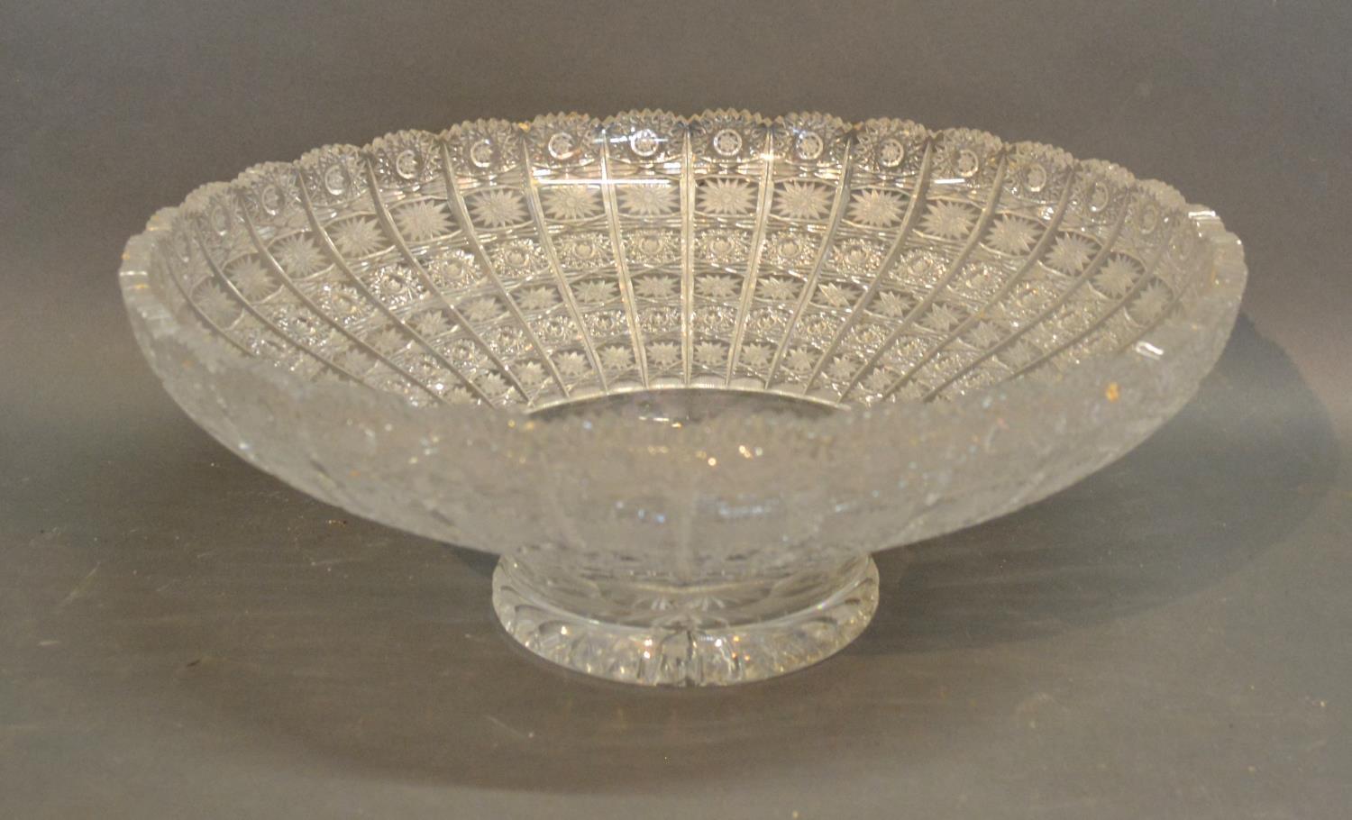 A Large Cut Glass Bowl, 41cm Diameter