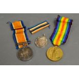 A First World War Medal Group Of Two Awarded To 672 DVR A TACK ASC together with a shooting medal