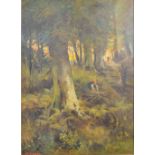 J Williamson, Sun Down In The Woods Oil On Canvas signed, 75 by 49cm