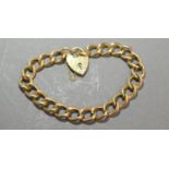 A 9ct. Gold Curb Link With Padlock Clasp, 11.8gm