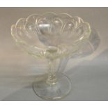 A Cut Glass Table Center With Pedestal Base, 25cm Diameter