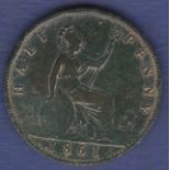 Great Britain 1861-1875-1884- Halfpenny S3956 F+(3)