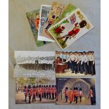 Grenadier Guards Range of RP and artist colour postcards (10) including: Drill display, Ceremony