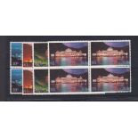 Hong Kong 1983-Hong Kong by Night set, SG442/445, u/m mint blocks of four