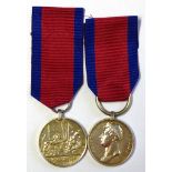 Waterloo Medal and Burma 1826 Medal, both good copies.
