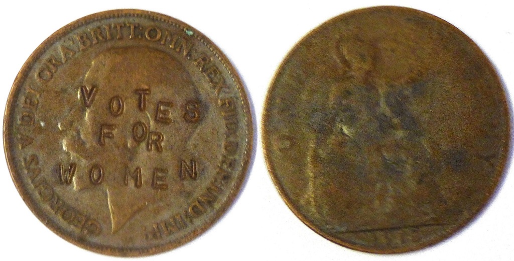 WWI Suffragette Interest 'Votes for Women' Penny - Image 2 of 6