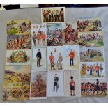 British Military Artists Postcards (20) including: The Black Watch (Harry Payne), The Royal