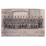 Army Service Corps WWI - A very fine RP card of 25 smartly attired Officers and Soldiers. Photo