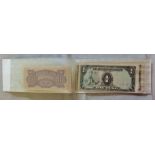 Japanese Military currency notes used in the Philippines world war II1947-45 a folder with with