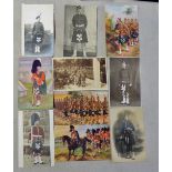 Argyll and Sutherlands Highlanders Artist Cards including: Harry Payne, range pp WWI portrait. (10)